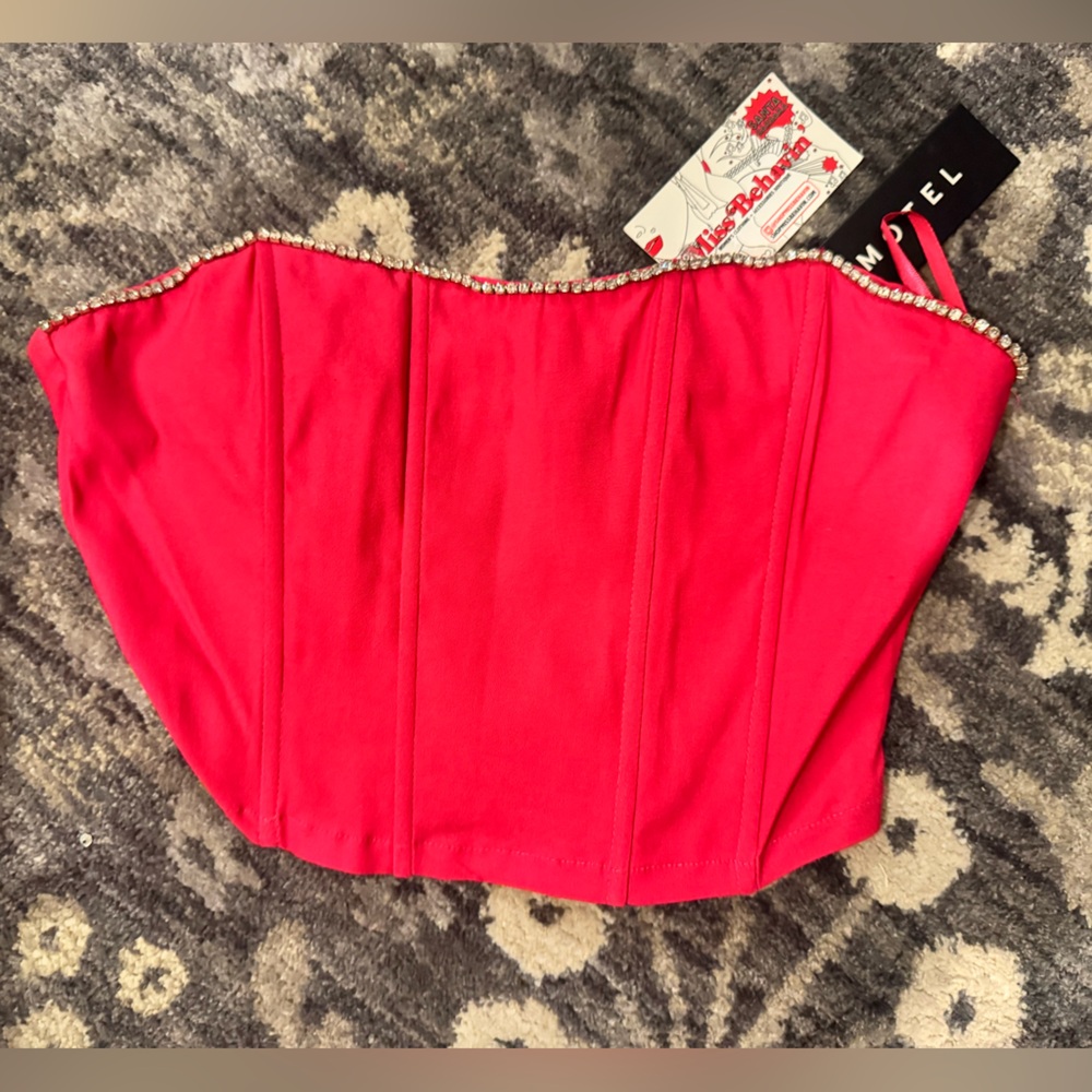Motel Rocks Fuschia Kya Corset Top